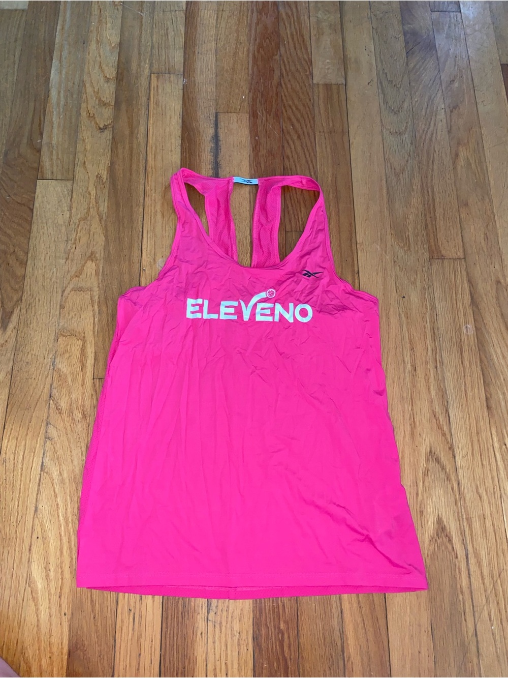 Reebok Bright Pink Racerback Tank with ELEVENo Logo